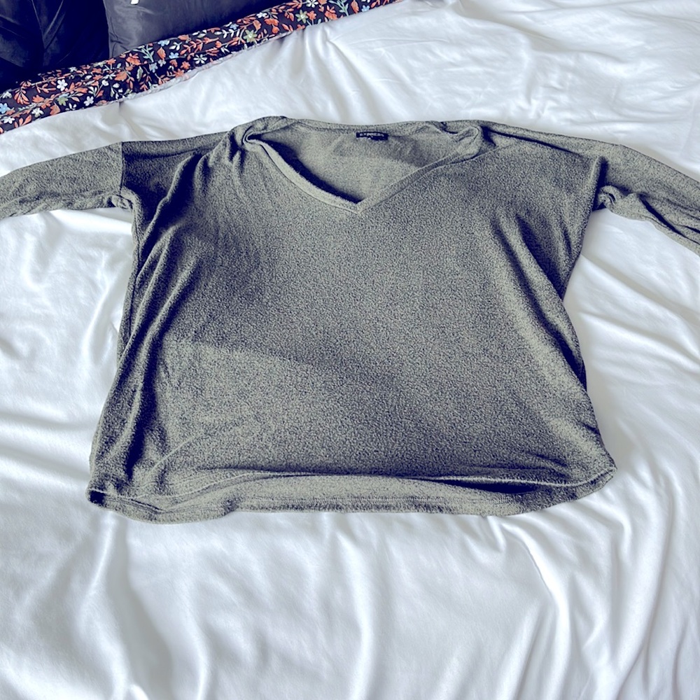 {Express} olive green top